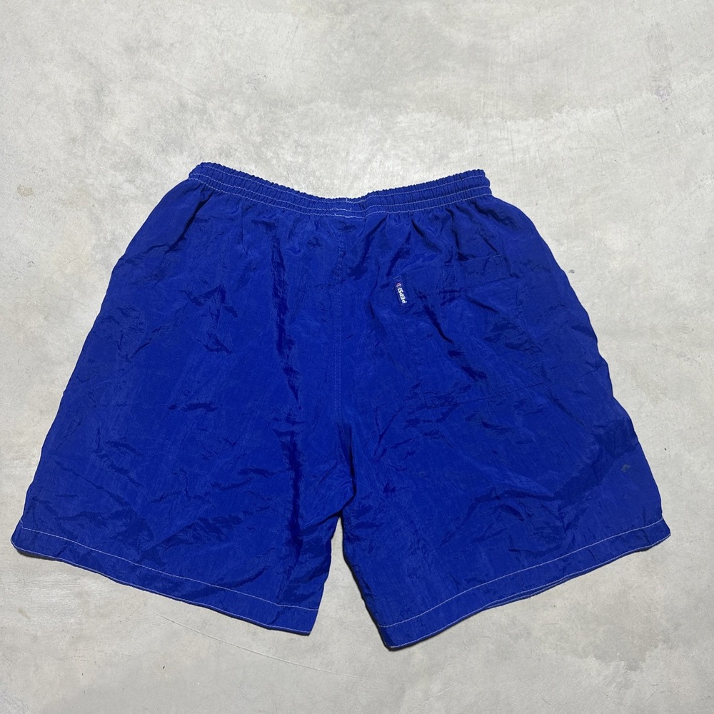 VINTAGE Pepsi Shorts Men's SZ M Blue Nylon Athletic Soccer Drawstring Waist Logo